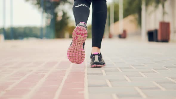 Triathlete Run Triathlon Competition. Fitness Running Sport Recreation Workout. Fit Girl Cardio. alt