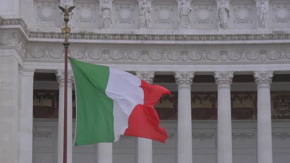 Italian flag waving 
