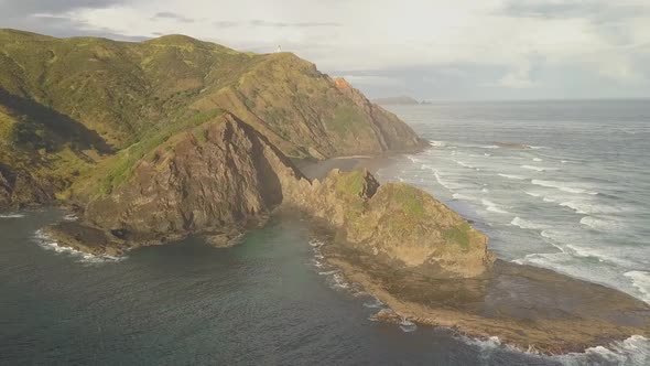 New Zealand coastline aerial