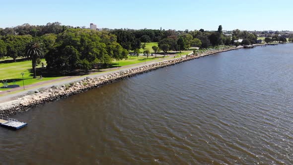 Aerial View of a Riverside in Australia