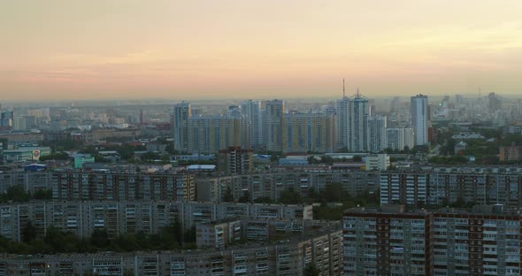 Aerial view of the city alt