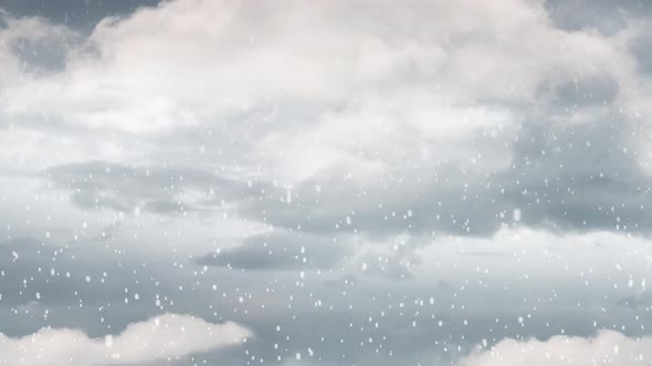 Blue sky with rain and clouds 4k alt