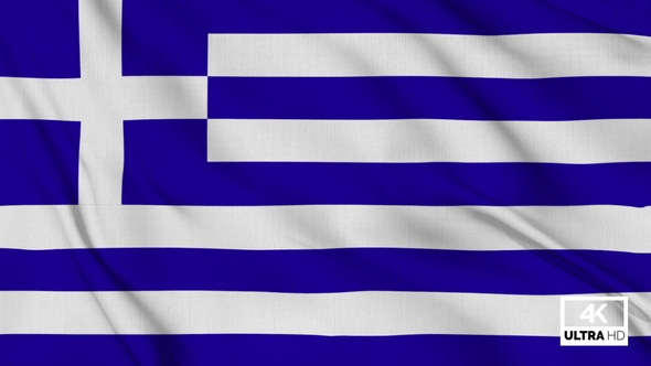 Greece Flag Waving Slowly Looped alt