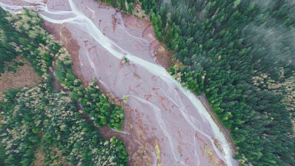 Aerial Shot Mountain Forests