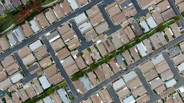 Aerial View of Large-scale Residential Neighborhood, Irvine, California alt