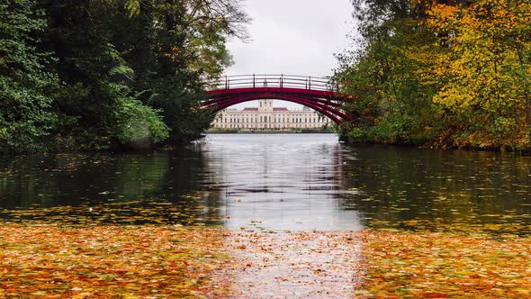 Cloudy Time Lapse of Schloss Charlottenburg (Charlottenburg Palace) in Autumn, Berlin, Germany alt