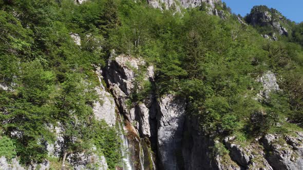 Shot of a Waterfall in Theti National Park in Albania alt
