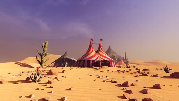 Circus tents in the desert