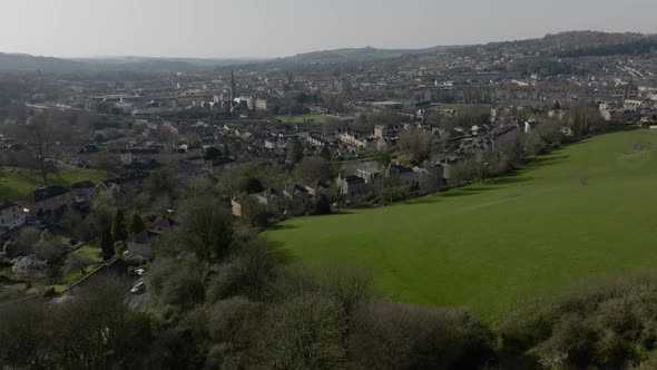 City Of Bath UK Aerial View Winter-Spring Season