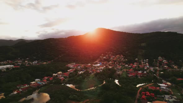Tropical Town on the Islands at Sunset alt