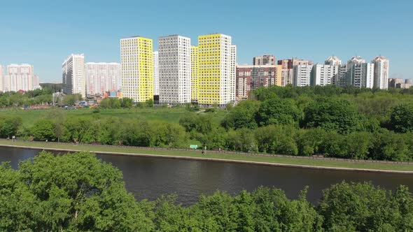 The Cityscape of Levoberezhnyy District in Khimki City