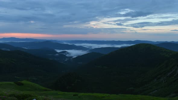  Video Footage Timelapse of Carpathian Mountains