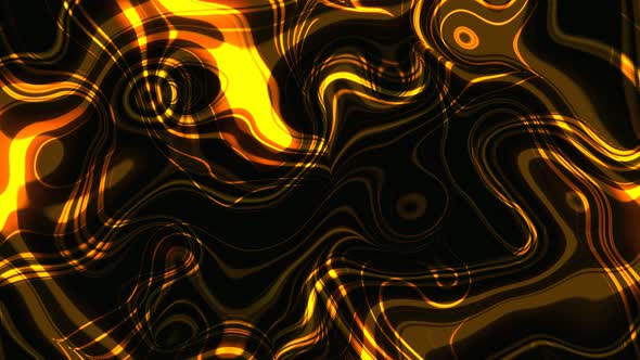 Abstract Fantasy Glow Liquid Wave Golden Background