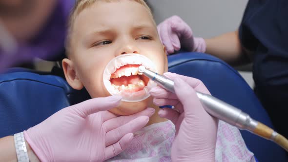 The Boy in the Chair of the Dental Office