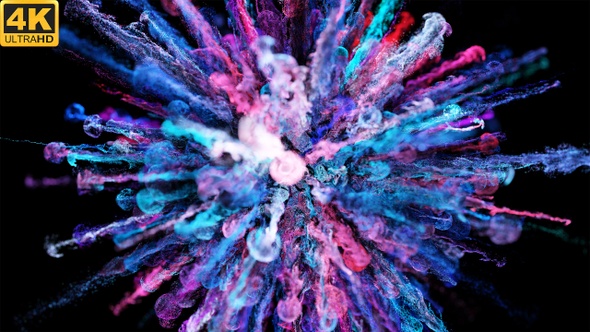 Blue Purple Powder Explosion