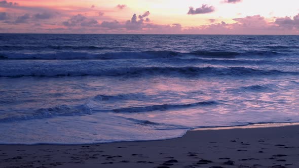 Sunset on the Beach of Phuket Thailand Colorful Sunset During Monsoon Rain Season at the Beach alt