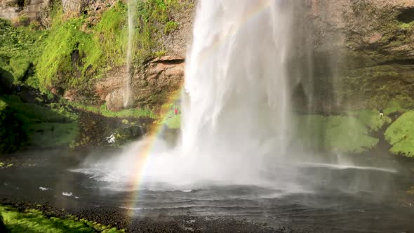 Seljalandsfoss Waterfalls in Summer Season Iceland alt