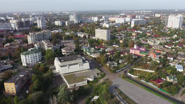 The Cherkassy City in Autumn at the Sunny Day