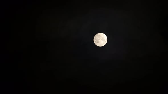 Night Sky with Moving Clouds and Moon