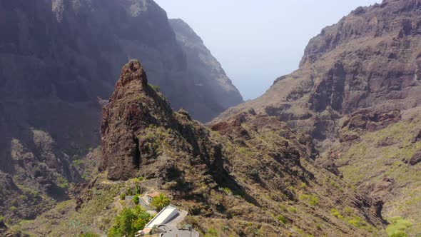 Aerial view of Masca Valley in Tenerife alt