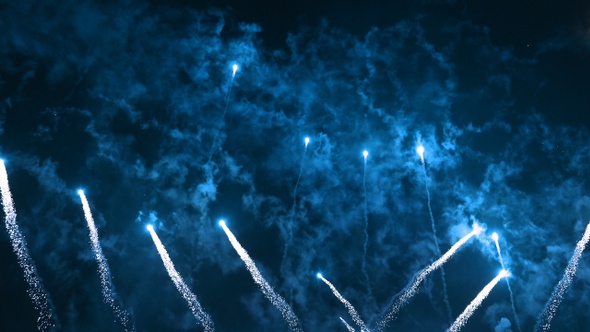Blue Fireworks