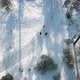 Walk In Snowy Winter Time Forest Nature Landscape Aerial View - VideoHive Item for Sale