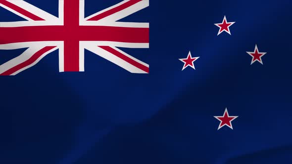 New Zealand Waving Flag Animation 4K Moving Wallpaper Background alt