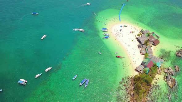 Aerial view of beach at Koh Khai, Andaman sea in Phuket island.Thailand alt