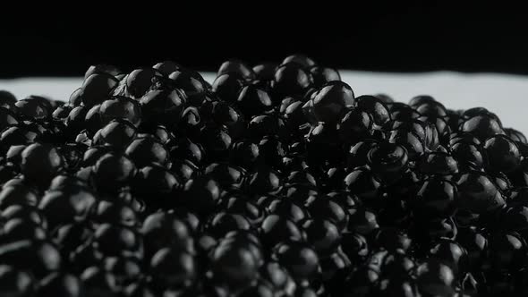 Black caviar. Texture.