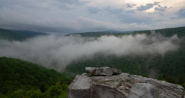 River of Clouds - Red Creek Valley - Dolly Sods Wilderness - West Virginia - Time Lapse,  alt