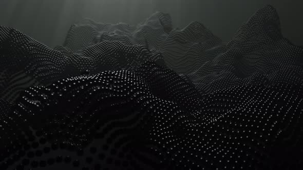 Dark sphere waves background