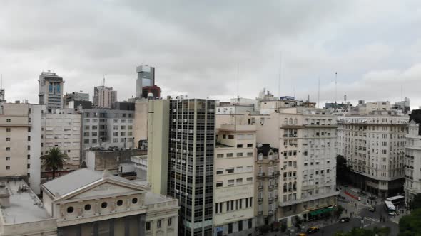 The Skyline in Buenos Aires, Argentina. Aerial Footage