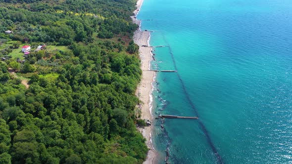 The Black Sea Coast From the Height of the Flight