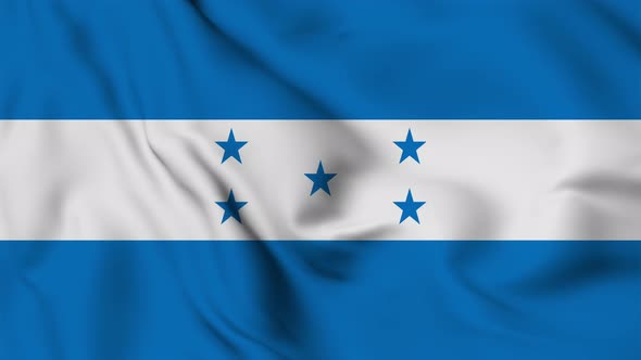Honduras flag seamless closeup waving animation