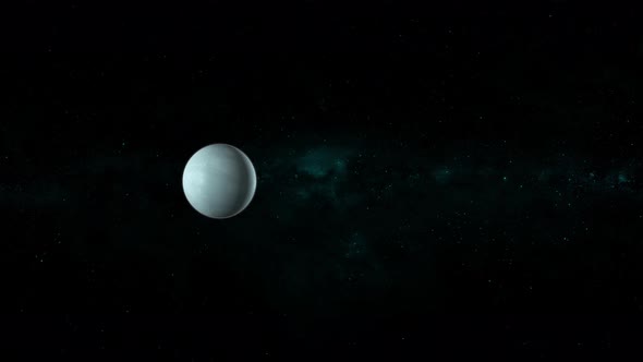 Planet Uranus in space with stars background. Vd 1202