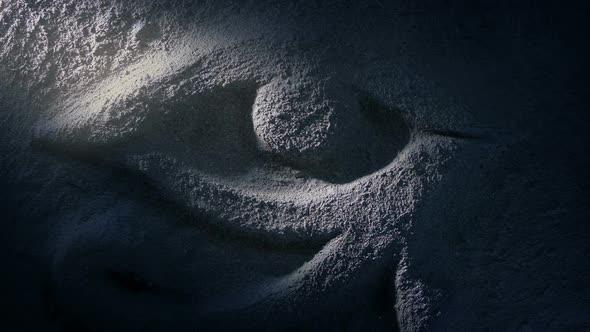 Egyptian Eye Carving In Dusty Tomb alt