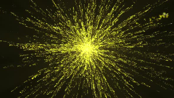 A Bright Star Emitting Golden Particles. Looped animation. 60 FPS