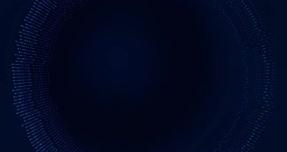 Abstract blue background with circles in tunnel form. fluid data concept.