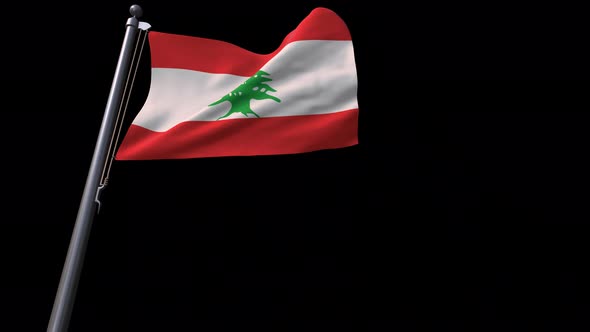 Lebanon Flag With Alpha Channel  4K alt