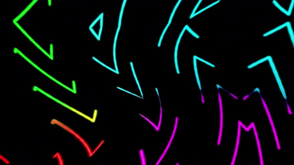 Wavy colorful dash line motion background. Abstract colorful neon glowing geometric dash line. A 170