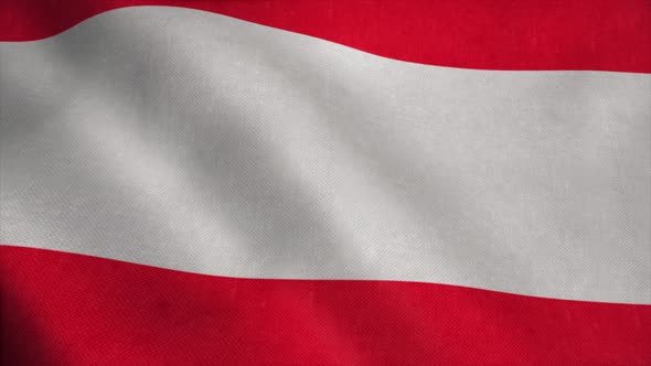 Austria Flag in Slow Motion Animation Waving in the Wind Realistic alt