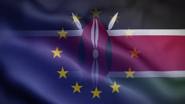 EU Kenya Flag Loop Background 4K