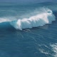 Aerial view of curling ocean waves with splashing wave crest - VideoHive Item for Sale
