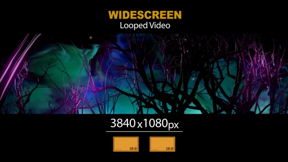 Widescreen Abstract Tree Rotating 06