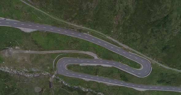 Flight over Oberalppass, Graubuenden, Switzerland alt