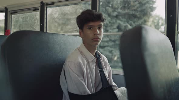 Indian Pupil Looking Camera Sadly Close Up alt