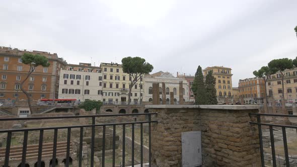 The Roman ruins from Largo di Torre Argentina