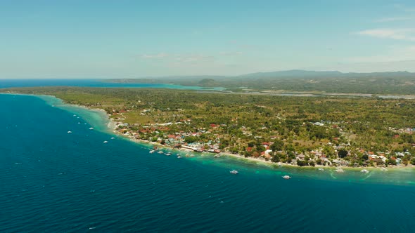 The Coast of the Island of Cebu, Moalboal, Philippines, Stock Footage