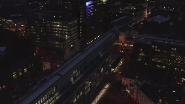 High Angle Footage of Streets in Night City alt