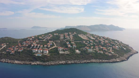 Island with Villas and Houses in the Town of Kas of Antalya Turkey alt